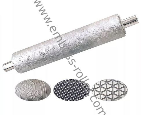 Steel Engraving Embossing Roller Ketahanan Aus Tinggi Warna Perak
