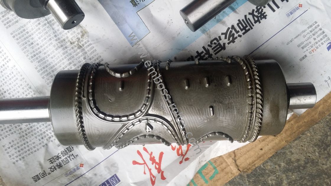 Pipa Steel Embossing Roller tanpa jahitan untuk Mesin Packer yang dapat disesuaikan dan bahan